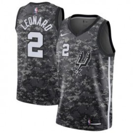 Camiseta Kawhi Leonard #2 San Antonio Spurs 17/18 Negro City Edition