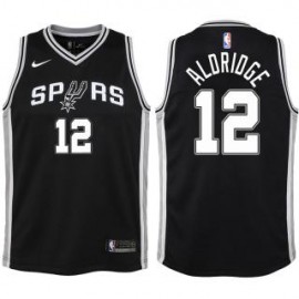 Camiseta LaMarcus Aldridge #12 San Antonio Spurs 17/18 Negro Icon Edition