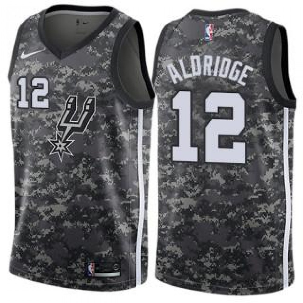 Camiseta LaMarcus Aldridge #12 San Antonio Spurs 17/18 Negro City Edition Camiseta LaMarcus Aldridge #12 San Antonio Spurs 17/18 Negro City Edition