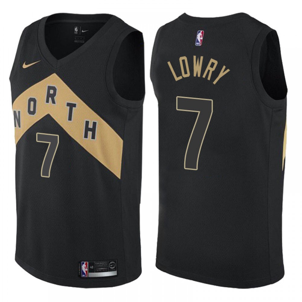 Camiseta Kyle Lowry #7 Toronto Raptors 17/18 Negro City Edition