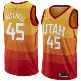 Camiseta Donovan Mitchell #45 Utah Jazz 17/18 Amarillo City Edition