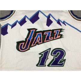 Camiseta John Stockton #12 Utah Jazz Blanco 