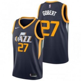 Camiseta Rudy Gobert #27 Utah Jazz 17/18 Azul Marino Icon Edition