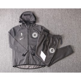 Chandal  Los Angeles Clippers Con Capucha Gris