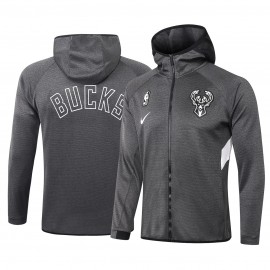 Chandal Milwaukee Bucks Con Capucha Gris