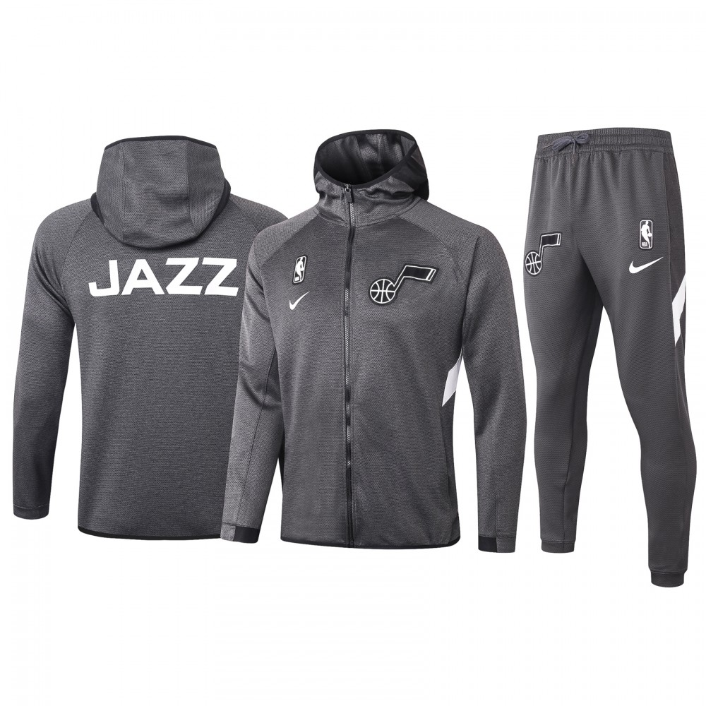Chandal Utah Jazz Con Capucha Gris