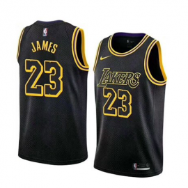 Camiseta LeBron James #23 Los Angeles Lakers 2019 Negro City Edition Niño