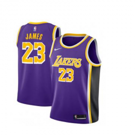 Camiseta LeBron James #23 Los Angeles Lakers 2019 Purpura Statement Edition Niño