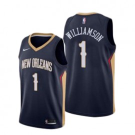 Camiseta Zion Williamson #1 New Orleans Pelicans 17/18 Negro Icon Edition Niño
