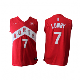 Camiseta Kyle Lowry #7 Toronto Raptors 17/18 Rojo Earned Edition Niño
