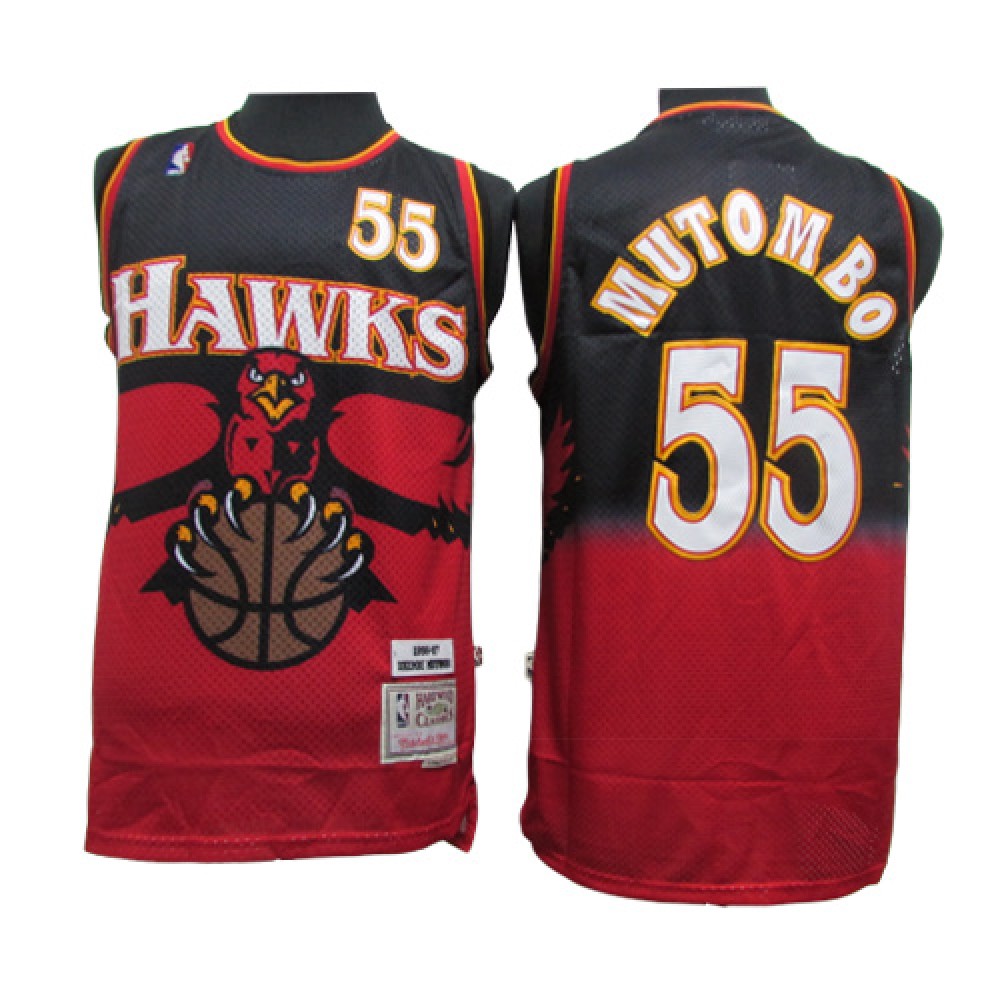 Camiseta Dikembe Mutombo #55 Atlanta Hawks 2019/20 Rojo Classic Edition Camiseta Dikembe Mutombo #55 Atlanta Hawks 2019/20 Rojo Classic Edition