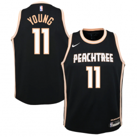 Camiseta Trae Young #11 Atlanta Hawks 2019/20 Negro City Edition