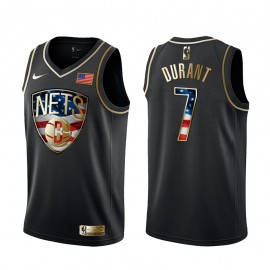 Camiseta Kevin Durant #7 Brooklyn Nets Independence Day Gold Edition