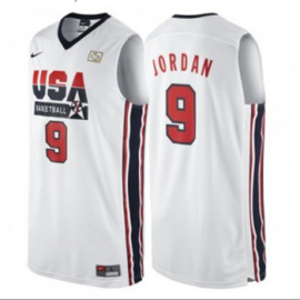 Camiseta Michael Jordan #9 USA Dream Team Blanco