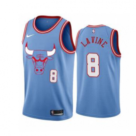 Camiseta Zach LaVine #8 Chicago Bulls 2019/20 Azul City Edition