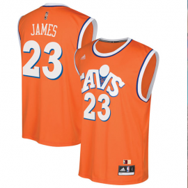 Camiseta LeBron James #23 Cleveland Cavaliers Naranja