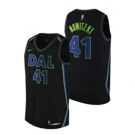 Camiseta Dirk Nowitzki #41 Dallas Mavericks Negro City Edition