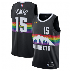 Camiseta Nikola Jokić #15 Denver Nuggets 2019/20 Negro City Edition