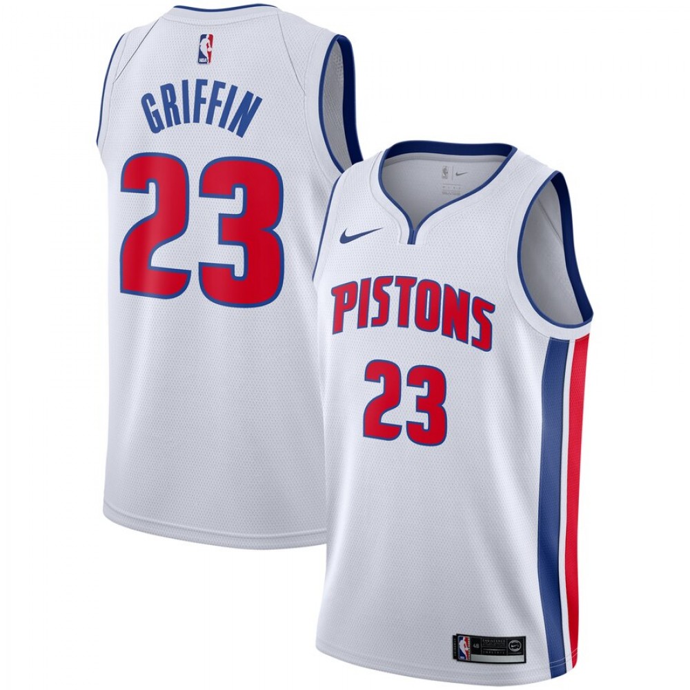 Camiseta Blake Griffin #23 Detroit Pistons Blanco Camiseta Blake Griffin #23 Detroit Pistons Blanco