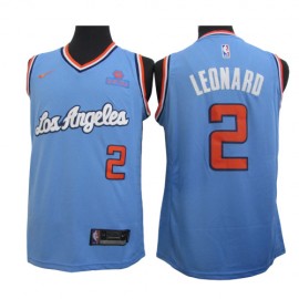 Camiseta Kawhi Leonard #2 Los Angeles Clippers Azul Latin Edition