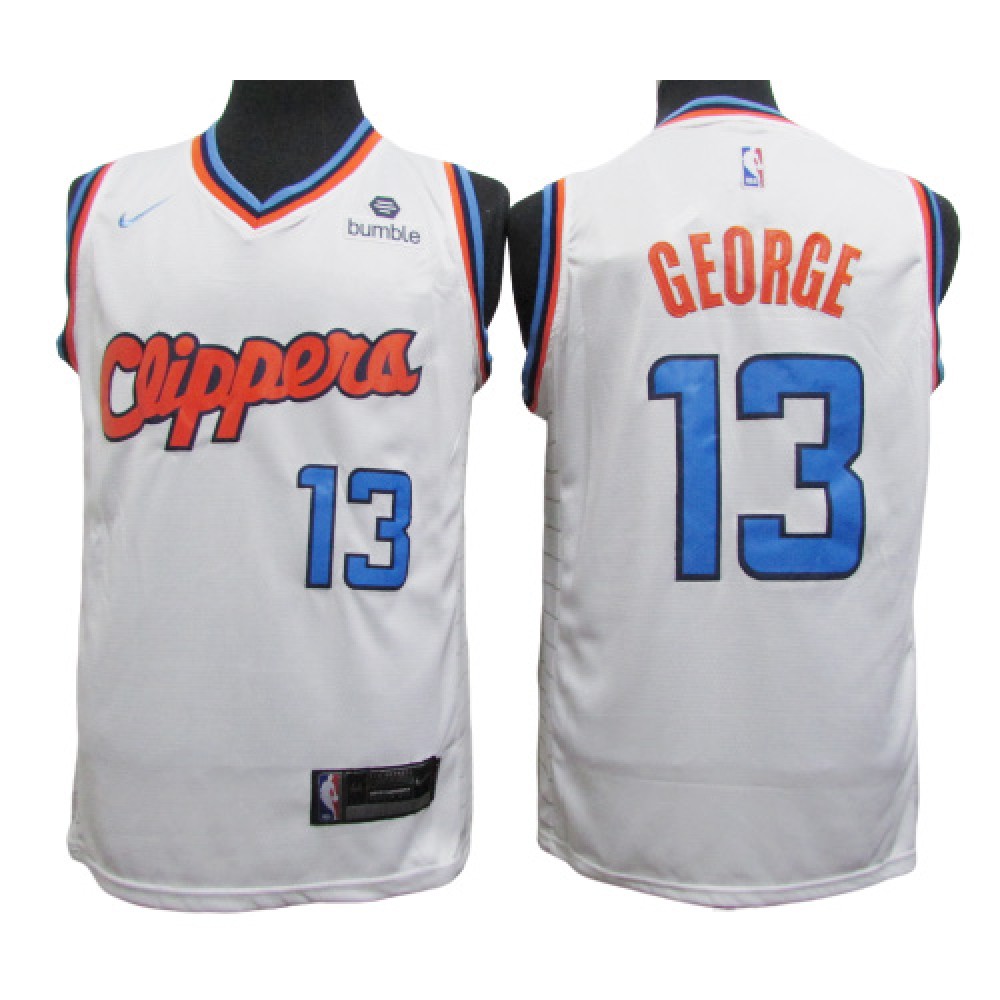 Camiseta Paul George #13 Los Angeles Clippers Blanco City Edition Camiseta Paul George #13 Los Angeles Clippers Blanco City Edition