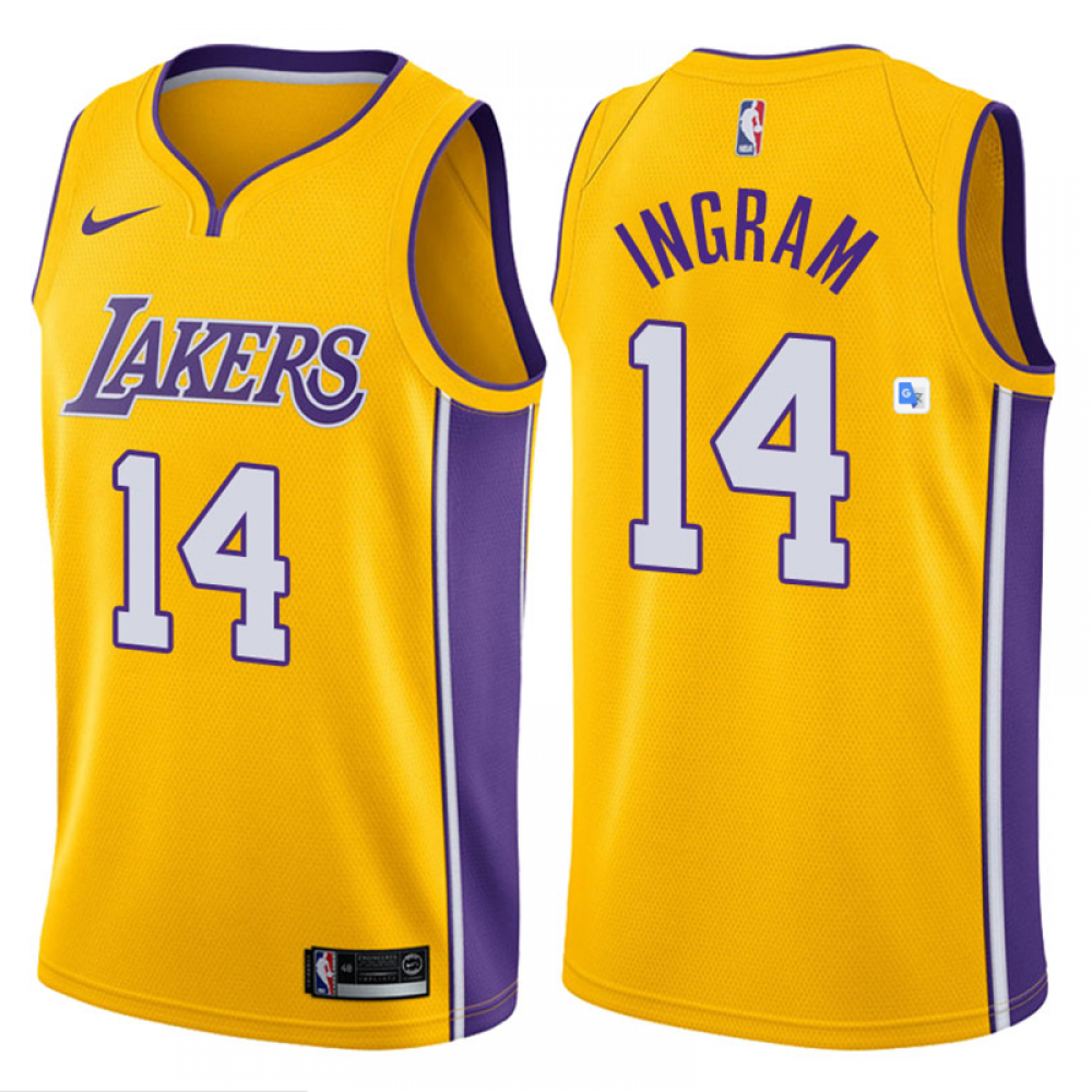 Camiseta Brandon Ingram #14 Los Angeles Lakers Amarillo Icon Edition Camiseta Brandon Ingram #14 Los Angeles Lakers Amarillo Icon Edition