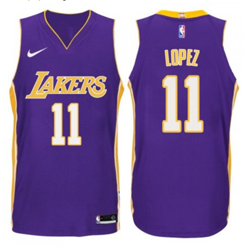 Camiseta Brook Lopez #11 Los Angeles Lakers Púrpura Statement Edition Camiseta Brook Lopez #11 Los Angeles Lakers Púrpura Statement Edition