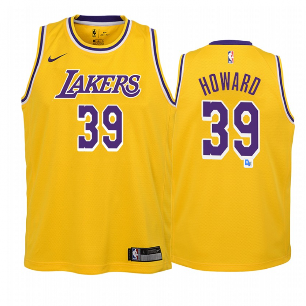 Camiseta Dwight Howard #39 Los Angeles Lakers Amarillo Icon Edition Camiseta Dwight Howard #39 Los Angeles Lakers Amarillo Icon Edition
