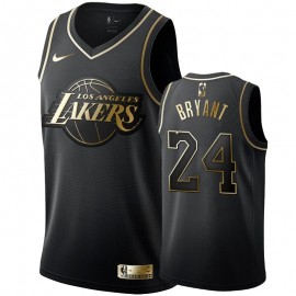 Camiseta Kobe Bryant #24 Los Angeles Lakers Negro Gold Edition