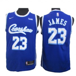 Camiseta LeBron James #23 Los Angeles Lakers Azul Joint Edition