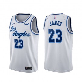 Camiseta LeBron James #23 Los Angeles Lakers Blanco Latin Edition