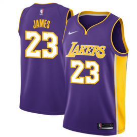 Camiseta LeBron James #23 Los Angeles Lakers Púrpura Statement Edition