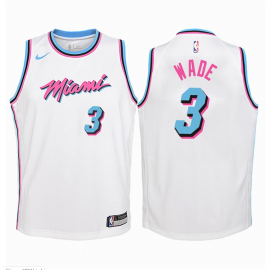 Camiseta Dwyane Wade #3 Miami Heat Blanco City Edition