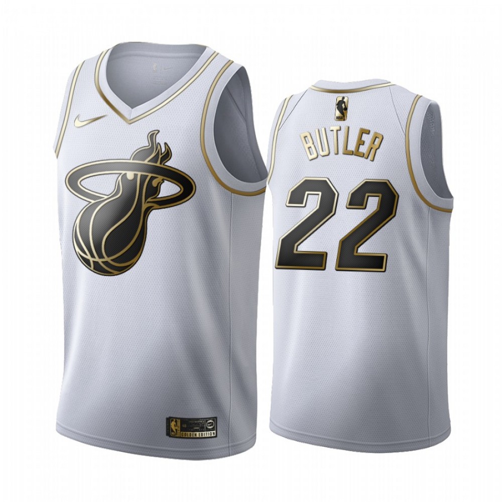 Camiseta Jimmy Butler #22 Miami Heat Blanco Gold Edition Camiseta Jimmy Butler #22 Miami Heat Blanco Gold Edition