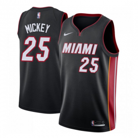 Camiseta Jordan Mickey #25 Miami Heat Negro Icon Edition