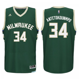 Camiseta Giannis Antetokounmpo #34 Milwaukee Bucks Verde