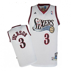 Camiseta Allen Iverson #3 Philadelphia 76ers Blanco
