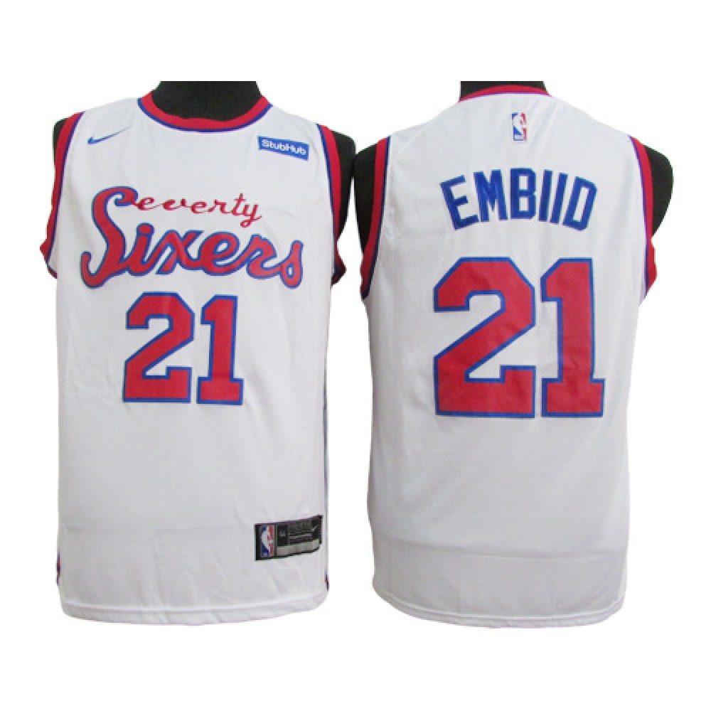 Camiseta Joel Embiid #21 Philadelphia 76ers 2020 Blanco Camiseta Joel Embiid #21 Philadelphia 76ers 2020 Blanco