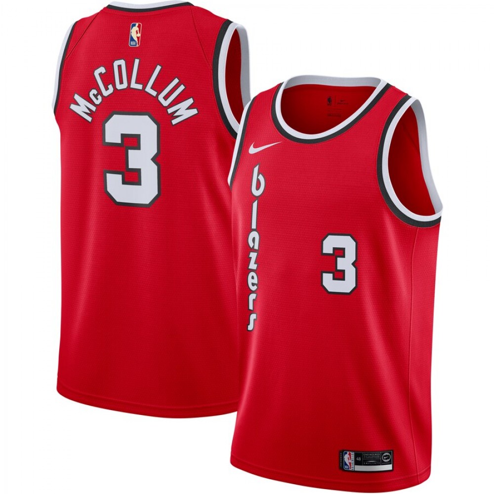 Camiseta CJ McCollum #3 Portland Trail Blazers 2019/20 Rojo Classic Edition Camiseta CJ McCollum #3 Portland Trail Blazers 2019/20 Rojo Classic Edition