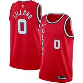 Camiseta Damian Lillard #0 Portland Trail Blazers 2019/20 Rojo Classic Edition