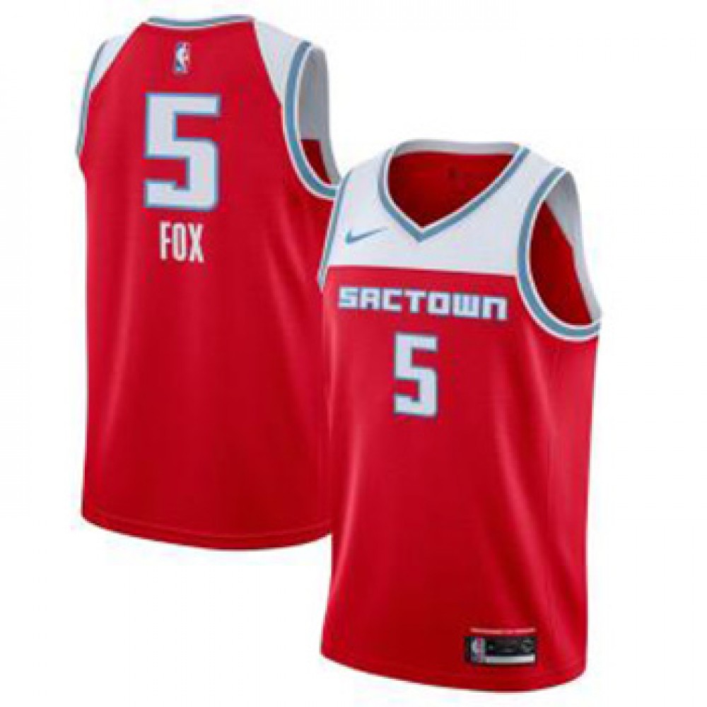 Camiseta De'Aaron Fox #5 Sacramento Kings 2019/20 Rojo City Edition Camiseta De'Aaron Fox #5 Sacramento Kings 2019/20 Rojo City Edition
