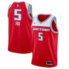 Camiseta De'Aaron Fox #5 Sacramento Kings 2019/20 Rojo City Edition