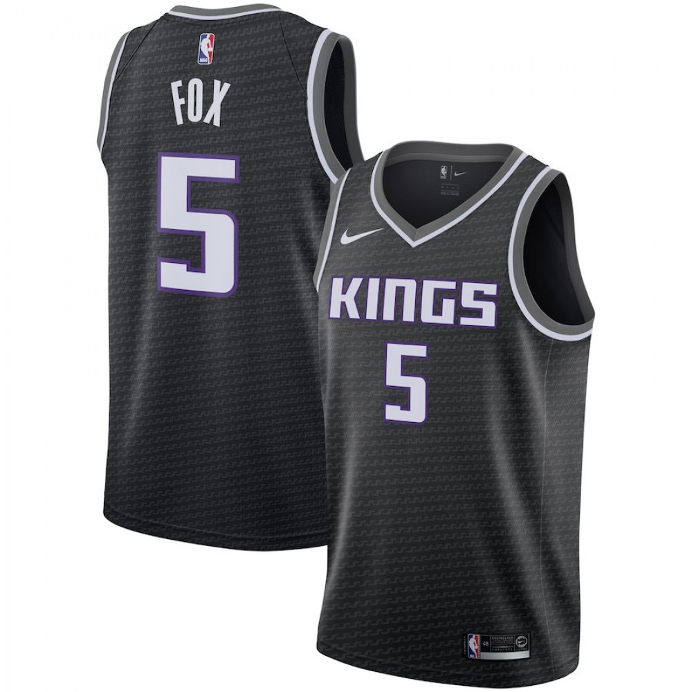 Camiseta De'Aaron Fox #5 Sacramento Kings 2019/20 Negro Camiseta De'Aaron Fox #5 Sacramento Kings 2019/20 Negro