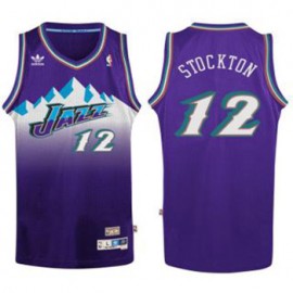 Camiseta John Stockton #12 Utah Jazz Purpura