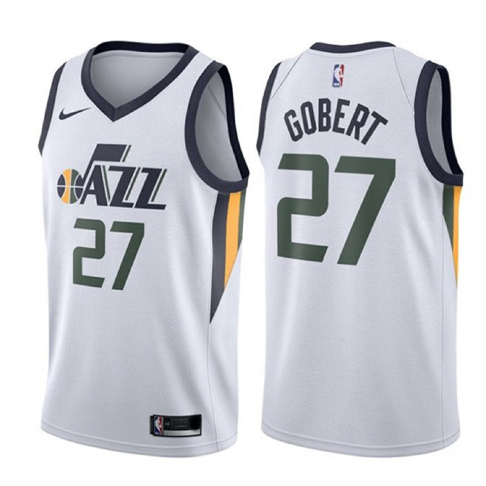 Camiseta Rudy Gobert #27 Utah Jazz Blanco Association Edition Camiseta Rudy Gobert #27 Utah Jazz Blanco Association Edition