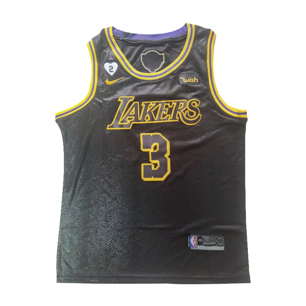 Camiseta Anthony Davis #3 Los Angeles Lakers 2020 Negro La Final Camiseta Anthony Davis #3 Los Angeles Lakers 2020 Negro La Final