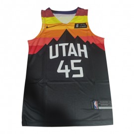 Camiseta Donovan Mitchell #45 Utah Jazz Negro