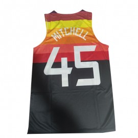 Camiseta Donovan Mitchell #45 Utah Jazz Negro Camiseta Donovan Mitchell #45 Utah Jazz Negro