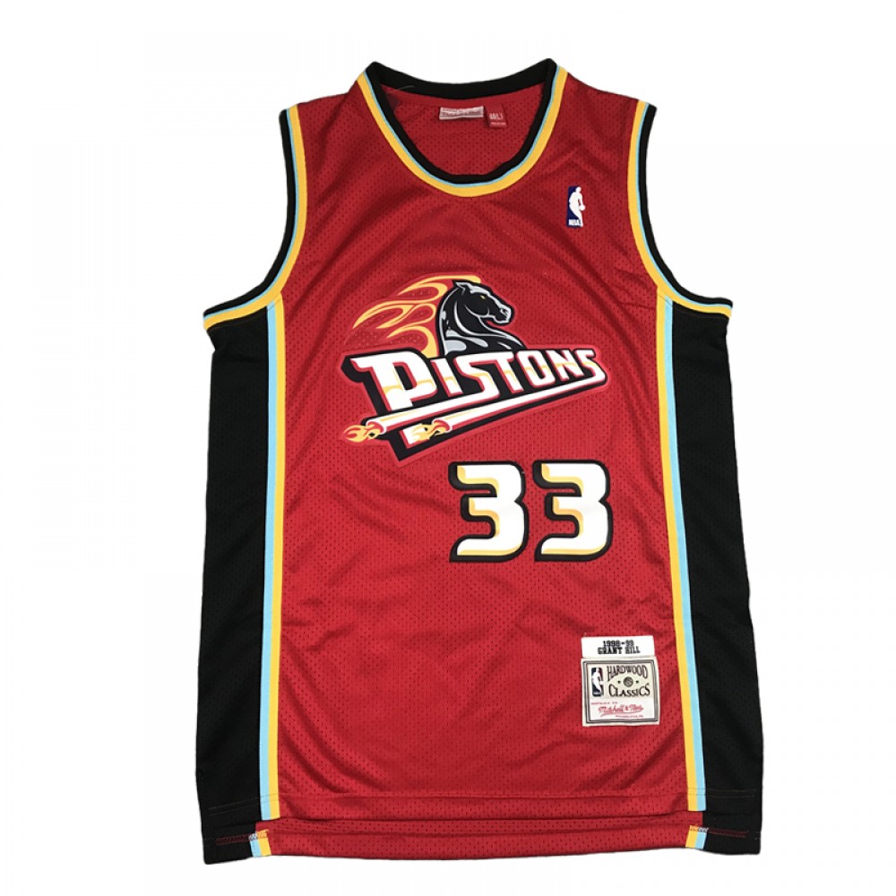 Camiseta Grant Hill #33 Detroit Pistons Rojo Retro Edition