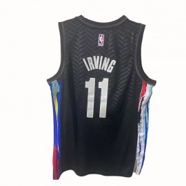 Camiseta Kyrie Irving #11 Brooklyn Nets 2021 Negro City Edition Camiseta Kyrie Irving #11 Brooklyn Nets 2021 Negro City Edition